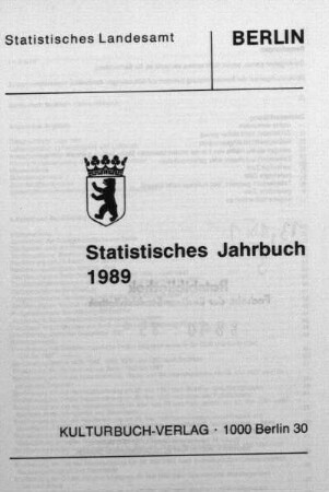 1989: Statistisches Jahrbuch