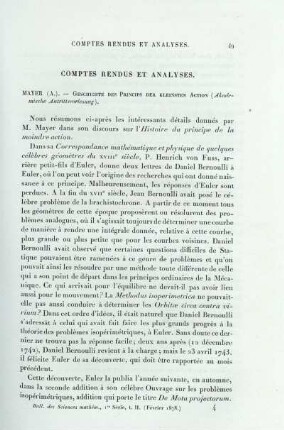 Comptes Rendus et Analyses.