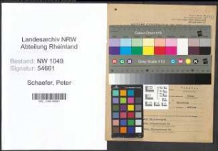 Entnazifizierung Peter Schaefer , geb. 31.08.1890 (Justizinspektor)
