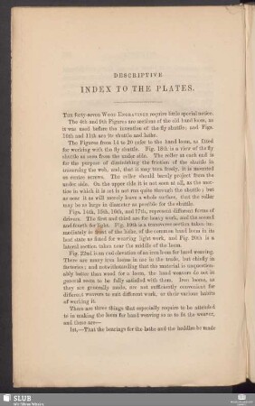 Descriptive index to the plates