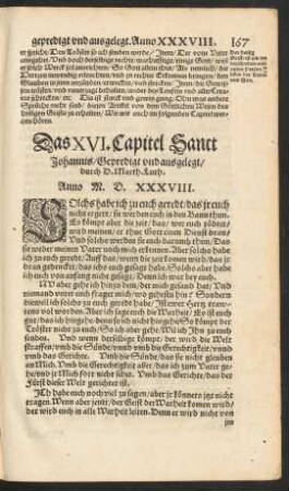 Das XVI. Capitel Sanct Johannis ...