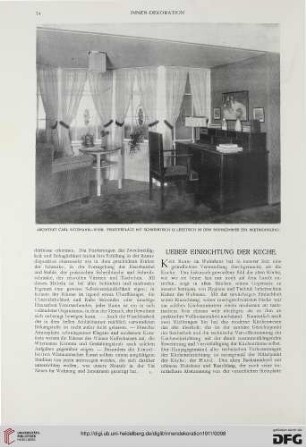 Ueber Einrichtung der Küche