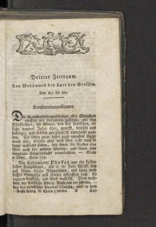 Dritter Zeitraum. Von Mohammed bis Karl den Grossen. Von 622 bis 800.