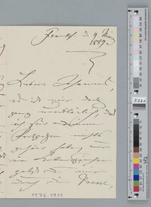 Brief an Johannes Brahms
