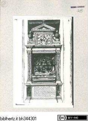 Codex AlbaniGrabmal von Kardinal Antoniotto Pallavicini (1507) - Roma, S. Maria del Popolo, 1a capp. di sin.: monum. sepolrale del card. Antoniotto Pallavicini, 1507