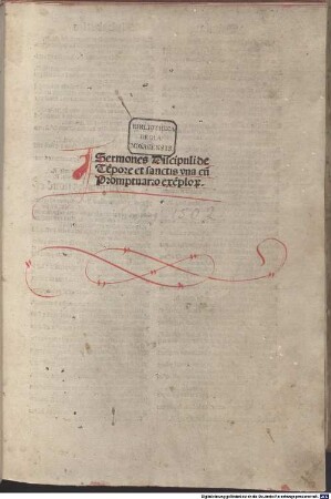 Sermones Discipuli de Te[m]pore et sanctis vna cu[m] Promptuario exe[m]plo[rum]