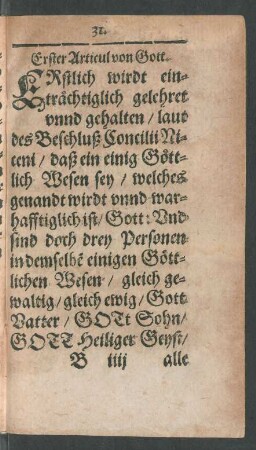 Erster Articul von Gott