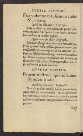 Quarta Petitio. Panem nostrum quotidianum da nobis hodie.
