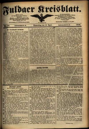 Ausgabe vom Donnerstag, den 13. April 1905.