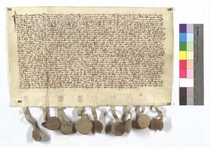 Elisabeth, Witwe des Fürderer von Wunnenstein (Wunnestein), verkauft dem Kloster Maulbronn ihre Leibeigenen in Knittlingen, Lienzingen, Schmie (Schmyhe), Dieffenbach, Gündelbach, Wiernsheim, Glattbach (Glatbach), Iptingen, Weissach und Wurmberg.