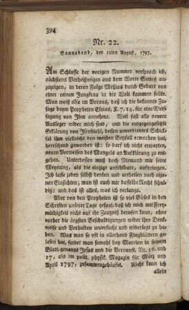 Nr. 22. Sonnabend, den 12ten August, 1797.