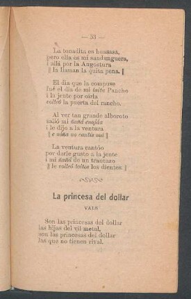 La princesa del dollar : Vals