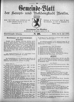 1900,29: No. 29, 22. Juli 1900