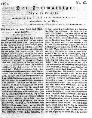No. 23, Sonnabend, den 21. März 1807