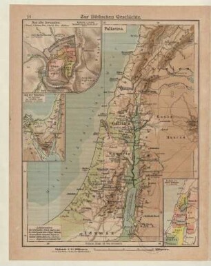 Palästina, Das alte Jerusalem, Zug der Israeliten von Ägypten ins Gelobte Land, Gebiete der Zwölf Stämme