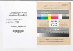 Entnazifizierung Heinrich Hoener , geb. 04.03.1896 (Oberfeldwebel)