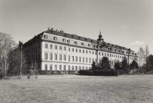 Jagdschloss Hubertusburg, südlicher Seitenflügel, Parkseite