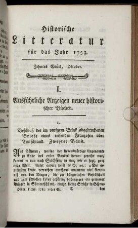 Zehntes Stück, Oktober.