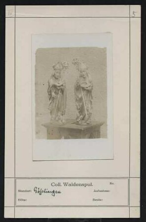 2 Heiligenfiguren (St. Nikolaus (?)) Standort: Gößlingen