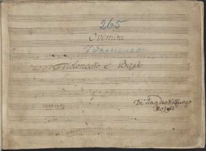 L'Idomeneo | Drama per Musica | Di | Amadeo Wolfgango | Mozart. | 1781 : [Titelbl. von 1, Bd. 1] ; [Historisches Aufführungsmaterial der Bayerischen Staatsoper]. 1, Partitur