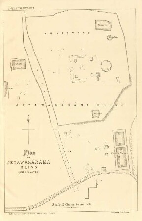 Plan of Jetawanarama ruins (unexcavated)