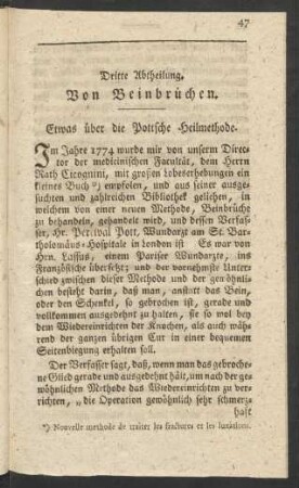 Dritte Abtheilung. Von Beinbrüchen