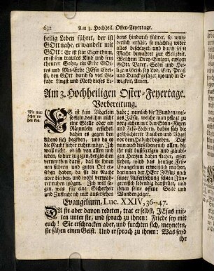 632-650, Am 3. Hochheiligen Oster-Feyertage