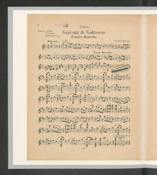 Violon. Souvenir de Nadrzecze. Première Mazourka.
