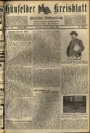 Zweite Ausgabe vom Dienstag, den 28. August 1928.