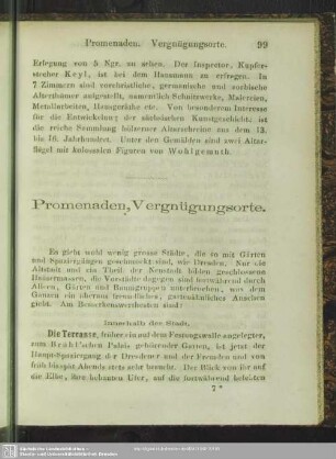Promenaden, Vergnügungsorte