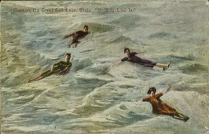 Floaters On Great Salt Lake, Utah. "Nothing Like It."