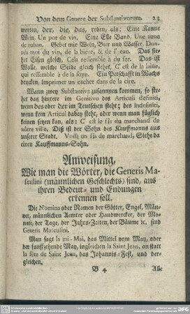 [Vom Genere der Substantivorum]