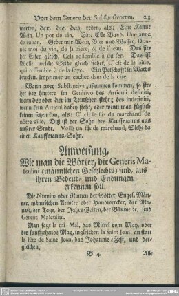 [Vom Genere der Substantivorum]