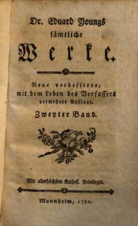 Dr. Eduard Youngs sämtliche Werke, 2