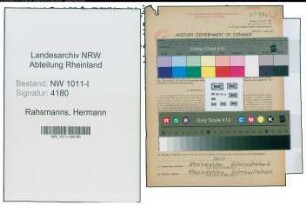 Entnazifizierung Hermann Rahsmanns , geb. 24.04.1897 (Schuhmacher)
