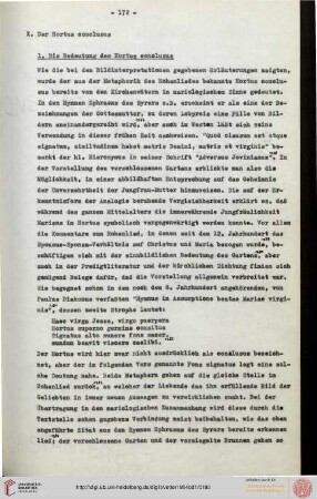X. Der Hortus conclusus