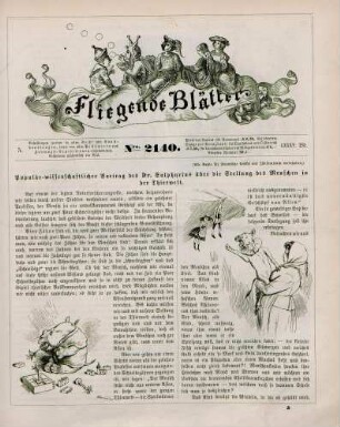 "Populär-wissenschaftlicher Vortrag des Dr. Sulphurius über die Stellung des Menschen in der Thierwelt"