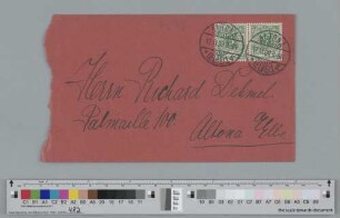 Briefumschlag an Richard Dehmel