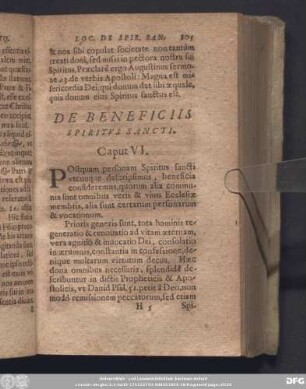 De Beneficiis Spiritus Sancti. Caput VI.