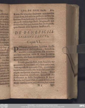 De Beneficiis Spiritus Sancti. Caput VI.