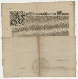 Kaiser Ferdinand II. über die Auswirkung des Prager Friedens.