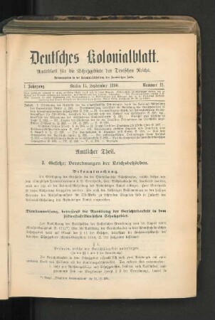 15. September 1890. Nummer 12.