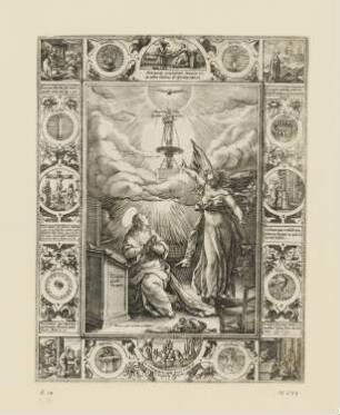 Verkündigung, Blatt 2 der Folge "Allegorien zu dem Leben Christi"