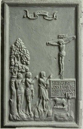 Ofenplatte 'Allegorie der Erlösung' aus Dippoldiswalde