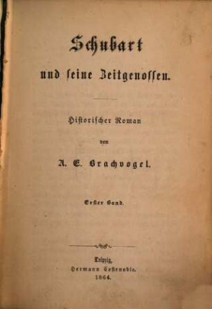 Schubart und seine Zeitgenossen : historischer Roman, 1