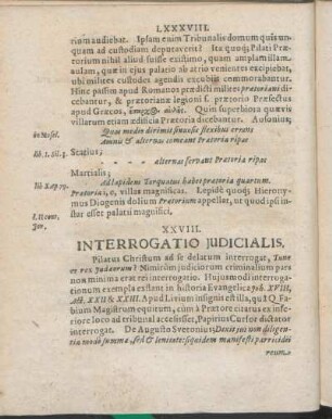 XXVIII. Interrogatio Judicialis.