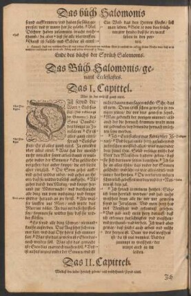 Das Buch Salomonis/ genant Ecclesiastes.