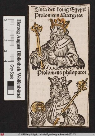 Linea der Konig Egypti; Ptolomens Evergetes, Ptolomeus philopator.