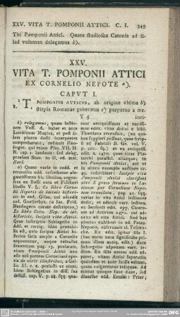 XXV. Vita T. Pomponii Attici Ex Cornelio Nepote