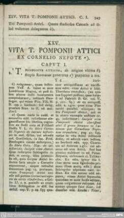 XXV. Vita T. Pomponii Attici Ex Cornelio Nepote